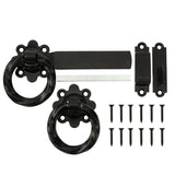 Everbilt 6 in. Black Heavy Duty Decorative Gate Ring Latch