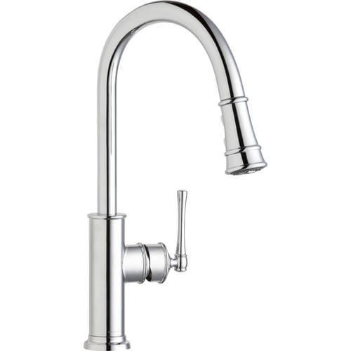 Elkay Explore Chrome 1-Handle Deck-Mount Pull-Down Handle Kitchen Faucet