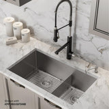 Standart PRO Undermount Stainless Steel 16-Gauge 32 in. 60/40 Double Bowl Kitchen Sink - Super Arbor