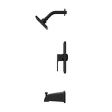Belanger Single-Handle 1-Spray Tub and Shower Faucet in Matte Black (Valve Included) - Super Arbor