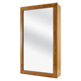 15-1/4 in. W x 26 in. H Framed Surface-Mount Bathroom Medicine Cabinet in Oak - Super Arbor