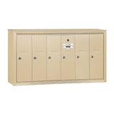 3500 Series Bronze Surface-Mounted Private Vertical Mailbox with 6 Doors - Super Arbor