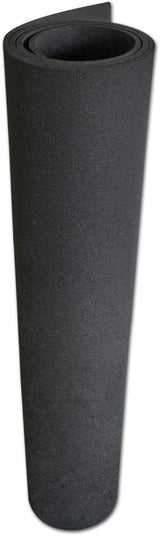 Rubber-Cal "Recycled Flooring" Black Rubber Mat, 1/4 in. x 4 ft. x 4 ft.
