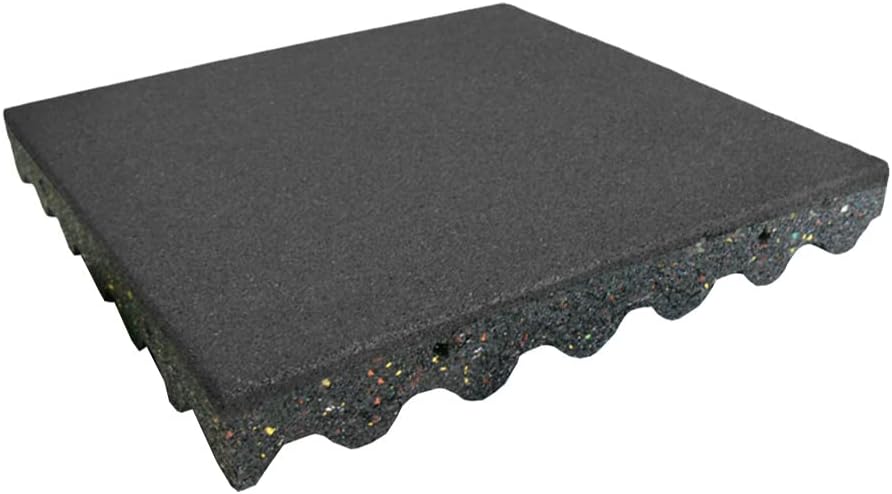 Rubber-Cal Eco-Safety Interlocking Playground Tiles – Green, 10-Pack, 20 x 20 x 2.5 in