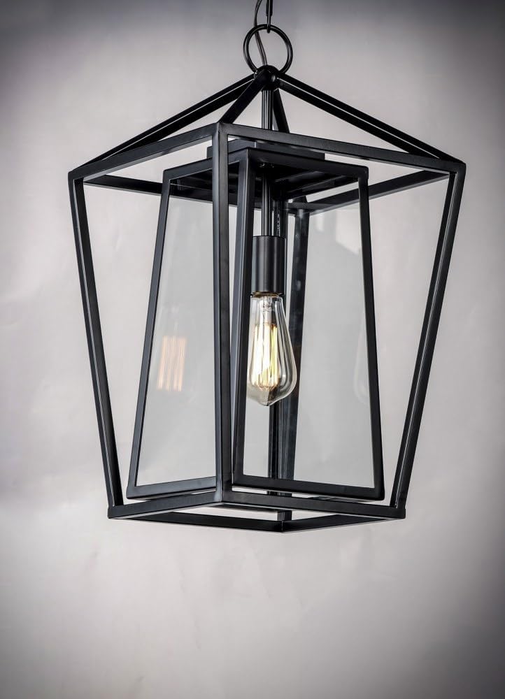 Maxim 3178 Artisan 21" Tall Outdoor Pendant, Black, Clear Glass