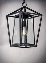 Maxim 3178 Artisan 21" Tall Outdoor Pendant, Black, Clear Glass