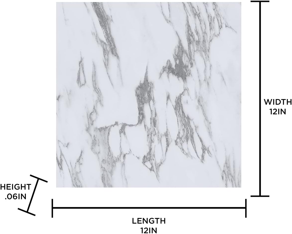 FloorPops Opaline 12 in. W x 12 in. L Peel and Stick Floor Vinyl Tiles (20 Tiles, 20 sq. ft. case)