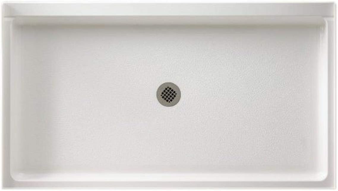 Swan Veritek 32 in. x 60 in. Single-Threshold Center-Drain Shower Pan, White