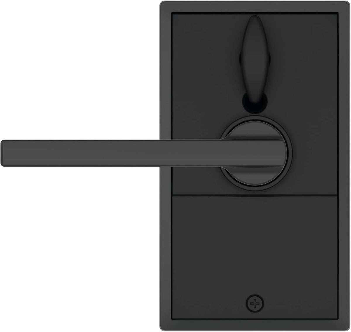 Schlage Century Matte Black Electronic Keyless Door Lock with Latitude Lever, FE695 CEN 622 LAT