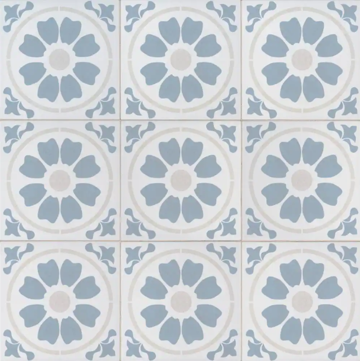 Encaustic Tamensa 8 in. x 8 in. Matte Porcelain Floor and Wall Tile (5.16 sq. ft./Case)