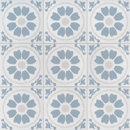 Encaustic Tamensa 8 in. x 8 in. Matte Porcelain Floor and Wall Tile (5.16 sq. ft./Case)