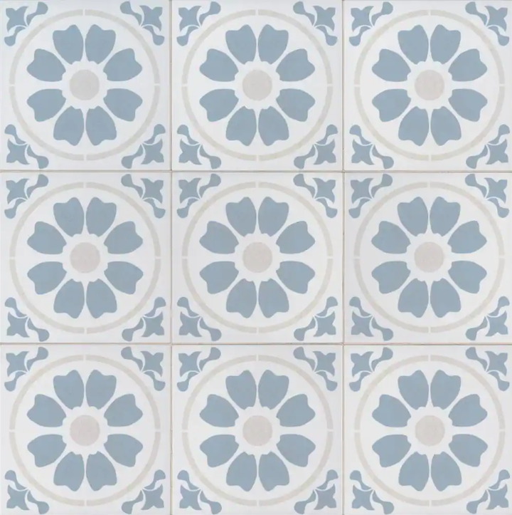 Encaustic Tamensa 8 in. x 8 in. Matte Porcelain Floor and Wall Tile (5.16 sq. ft./Case)