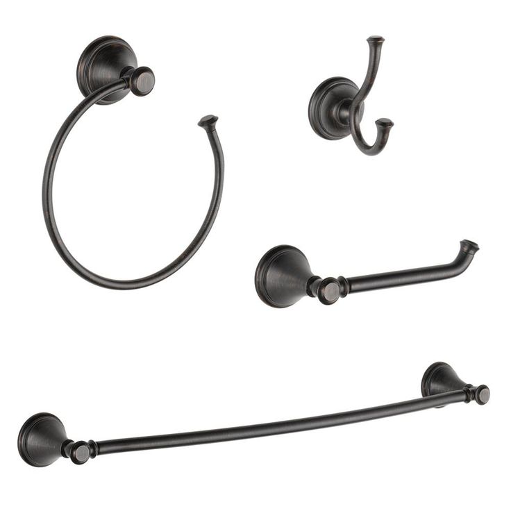 DELTA 4-Piece Cassidy Venetian Bronze Decorative Bathroom Hardware Set
