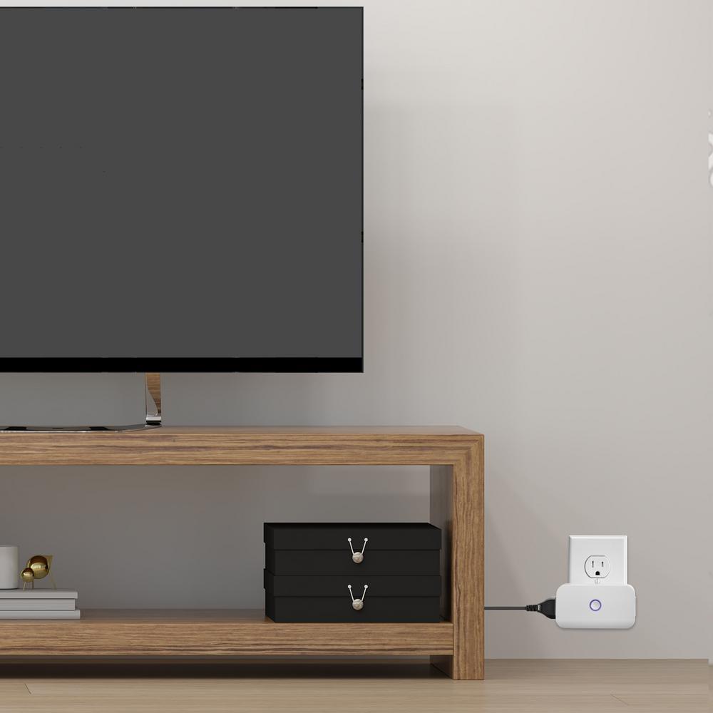 Smart Dual Plug Indoor Wi-Fi 3-Prong 2-Outlets Amazon Alexa and Google Asst, Remote Access, Control/Scheduling - Super Arbor