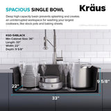 Forteza All-in-One Drop-In/Undermount Granite Composite 33 in. 1-Hole Single Bowl Kitchen Sink in Black - Super Arbor