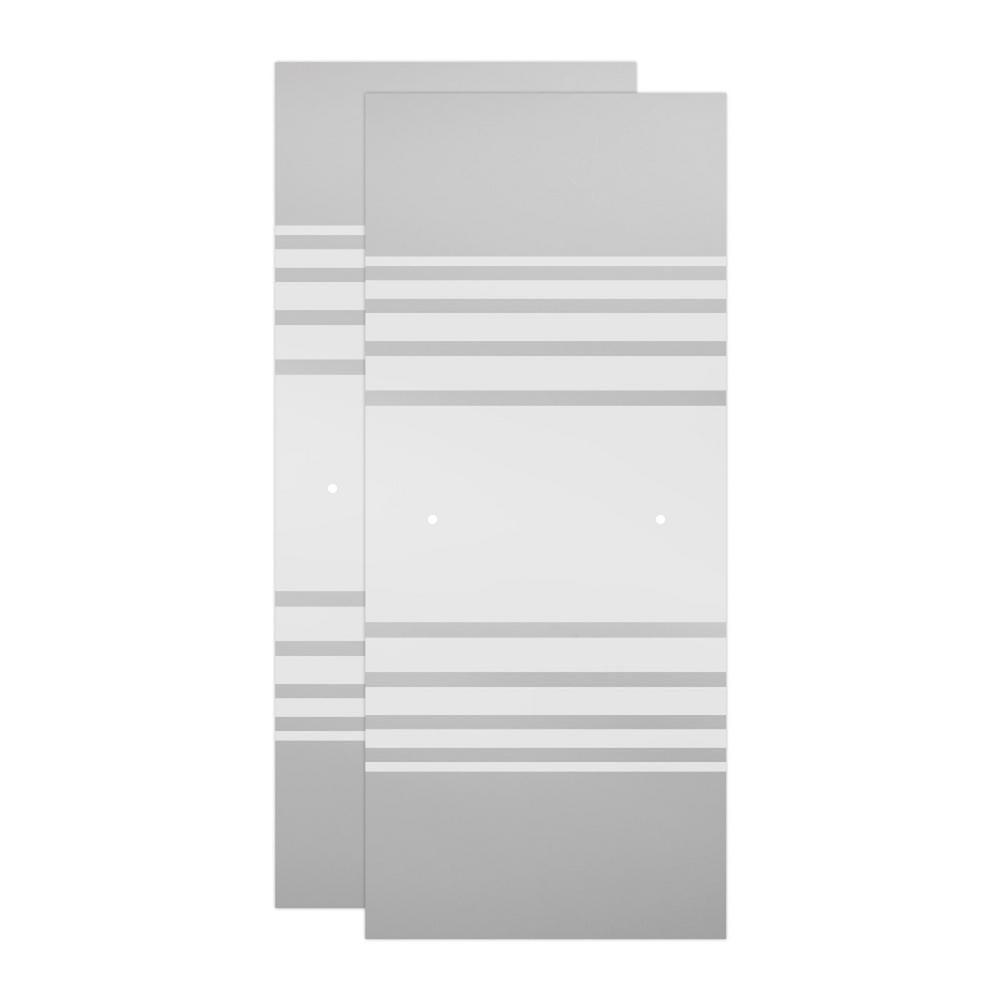 Simplicity 60 in. x 70 in. Semi-Frameless Traditional Sliding Shower Door in Nickel with Transition Glass - Super Arbor