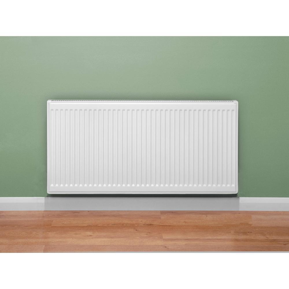 20 in. H x 32 in. L Hot Water Panel Radiator Package in White - Super Arbor