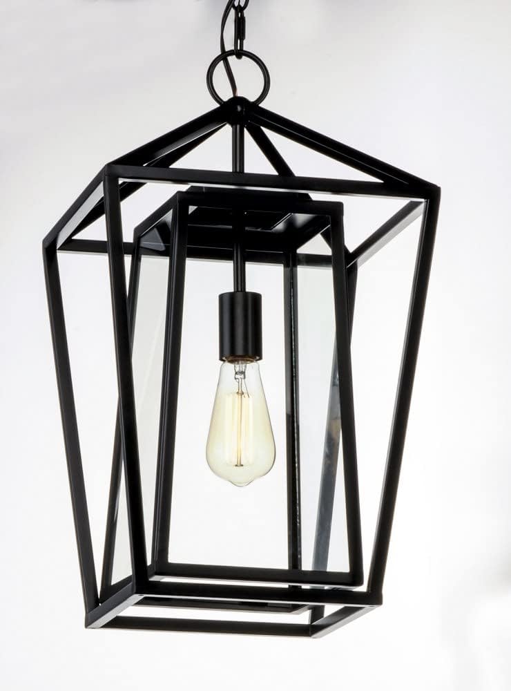 Maxim 3178 Artisan 21" Tall Outdoor Pendant, Black, Clear Glass