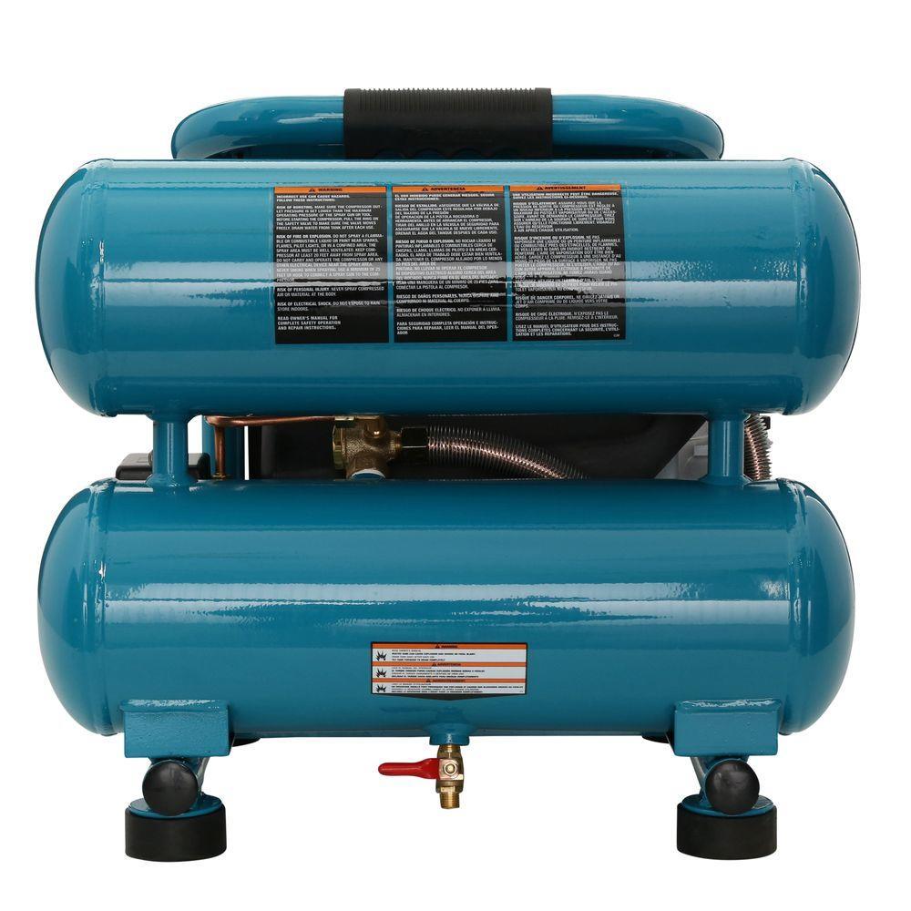 4.2 Gal. 2.5 HP Portable Electrical 2-Stack Air Compressor - Super Arbor