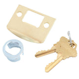 Georgian Bright Brass Keyed Entry Door Knob - Super Arbor