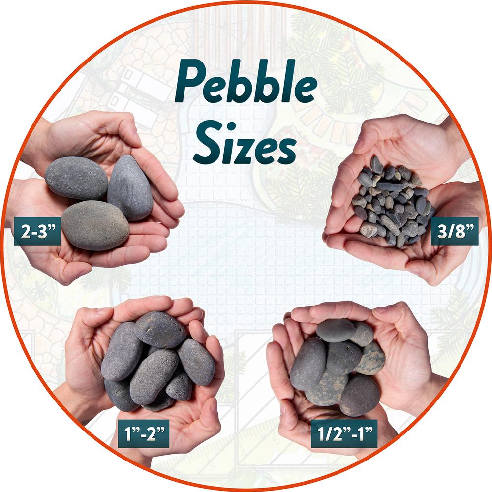 Southwest Boulder & Stone 1.0 cu. ft. 1 in. to 2 in. Buff Mexican Beach Pebble Smooth Round Rock for Gardens, Landscapes and Ponds - Super Arbor