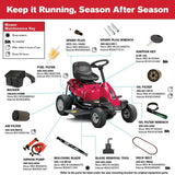 Troy-Bilt TB 30 in. 382 cc Auto-Choke Engine 6-Speed Manual Drive Gas Rear Engine Riding Lawn Mower with Mulch Kit Included
