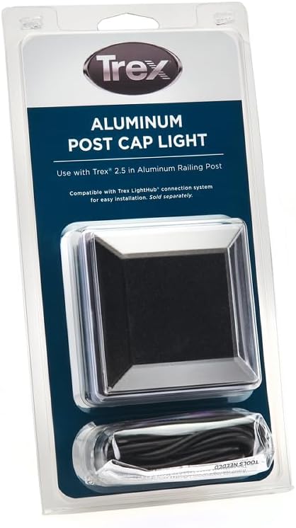 Trex 2-Pack Lighting Black Low Voltage Plug-in LED Post Cap Light for 2.5 in Aluminum Railing