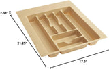 Rev-A-Shelf CT-3A-52 Large Almond Cutlery Tray Drawer Insert, 21.25" x 17.5" x 2.38"