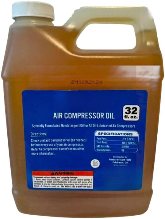 Central Pneumatic 32 oz. Air Compressor Oil, Nonsynthetic