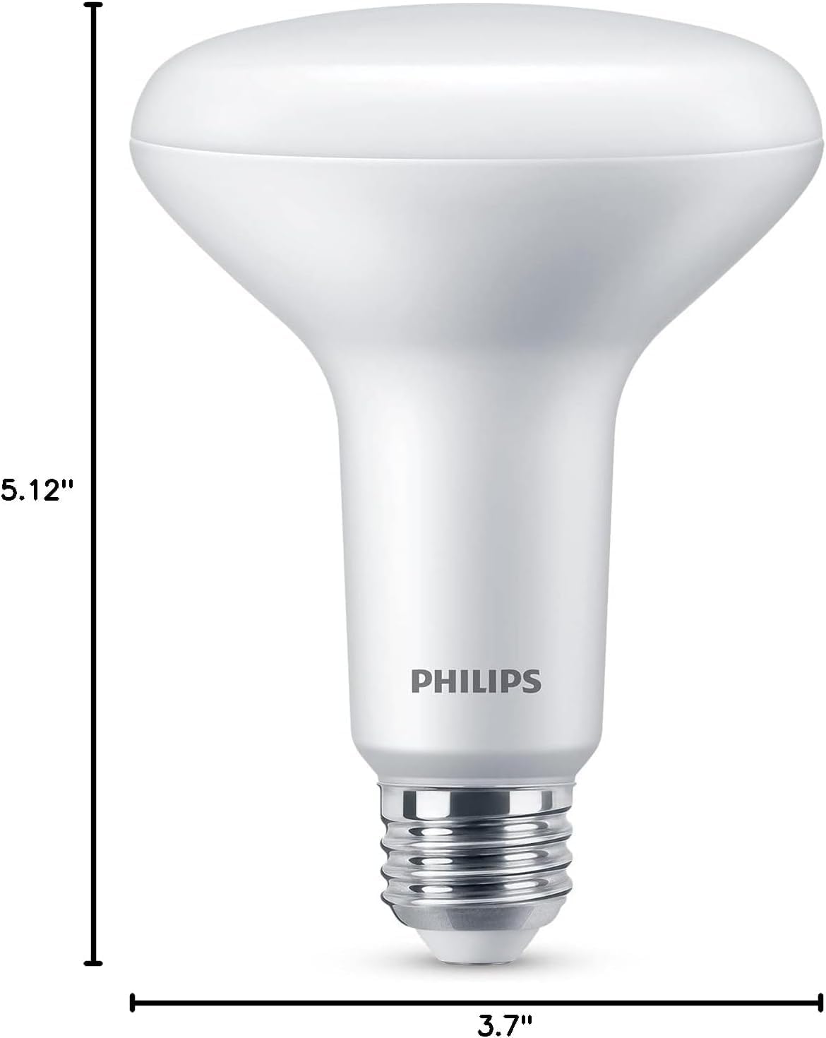 Philips 100-Watt Equivalent BR30 Dimmable LED Light Bulbs, Daylight 5000K, 1400 Lumens, 15W, E26 Base, Frosted – 4-Pack