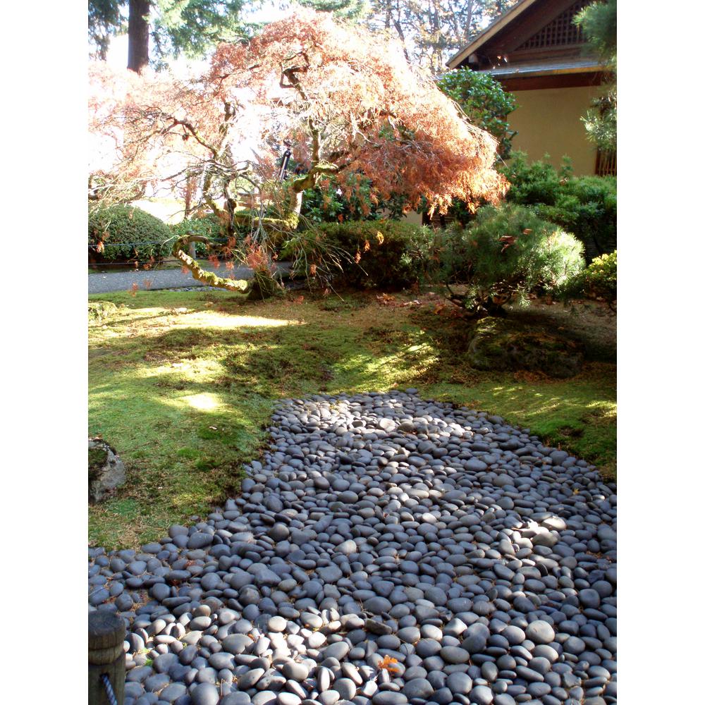 Butler Arts 0.50 cu. ft. 1 in. - 2 in. Black Mexican Beach Unpolished Pebble - Super Arbor