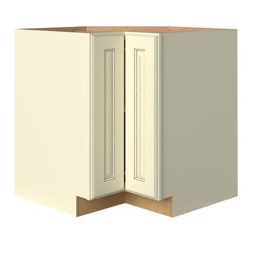 allen + roth Annscroft 33-in W x 34.5-in H x 24-in D Hazelnut Maple Lazy Susan Corner Base Semi-Custom Cabinet