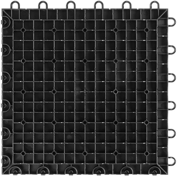 Swisstrax 12 in. W x 12 in. L Jet Black Diamondtrax Home Modular Polypropylene Flooring (50-Tile/Pack) (50 sq. ft.)