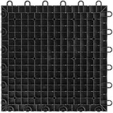 Swisstrax 12 in. W x 12 in. L Jet Black Diamondtrax Home Modular Polypropylene Flooring (50-Tile/Pack) (50 sq. ft.)