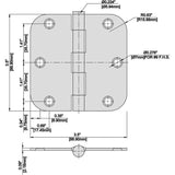 3-1/2 in. x 5/8 in. Radius Oil-Rubbed Bronze Door Hinge Value Pack (24 per Pack)