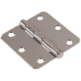 3-1/2 in. Antique Brass Residential Door Hinge with 5/8 in. Round Corner Removable Pin Full Mortise (9-Pack) - Super Arbor