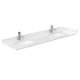 Beckett 72 in. W x 22 in. D Double Bath Vanity in Dark Gray with Cultured Marble Vanity Top in Carrara with White Basins - Super Arbor