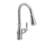 Moen Brantford Chrome 1-Handle Deck-Mount Pull-Down Touchless Kitchen Faucet (Deck Plate Included)