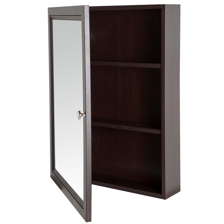 Delridge 22 in. W x 30 in. H x 6 in. D Framed Surface-Mount Modular Bathroom Medicine Cabinet in Chocolate