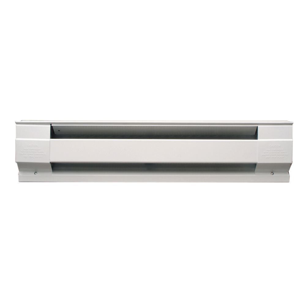 36 in. 750-Watt 240-Volt Electric Baseboard Heater in White - Super Arbor