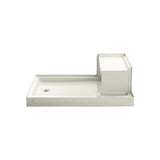 Tresham 60 in. x 36 in. Single Threshold Left-Hand Drain Shower Base with Integral Right-Hand Seat in White - Super Arbor
