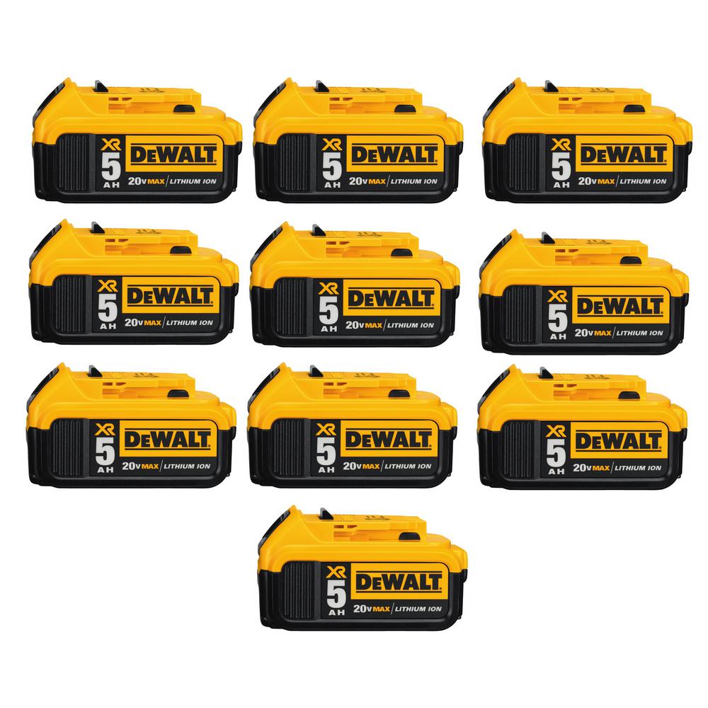 20-Volt MAX XR Premium Lithium-Ion 5.0Ah Battery Pack (6-Pack)