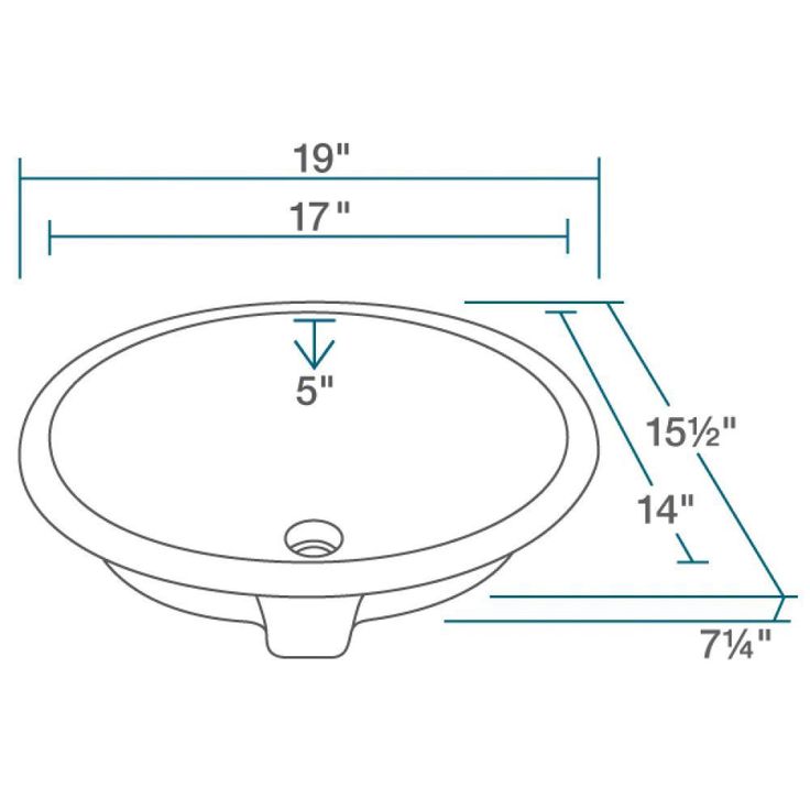 MR Direct Undermount Porcelain Bathroom Sink in White with Pop-Up Drain in Brushed Nickel