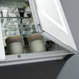 Spazio 30 in. W x 30 in. H Recessed or Surface Mount Medicine Cabinet with LED Lighting and Mirror Defogger