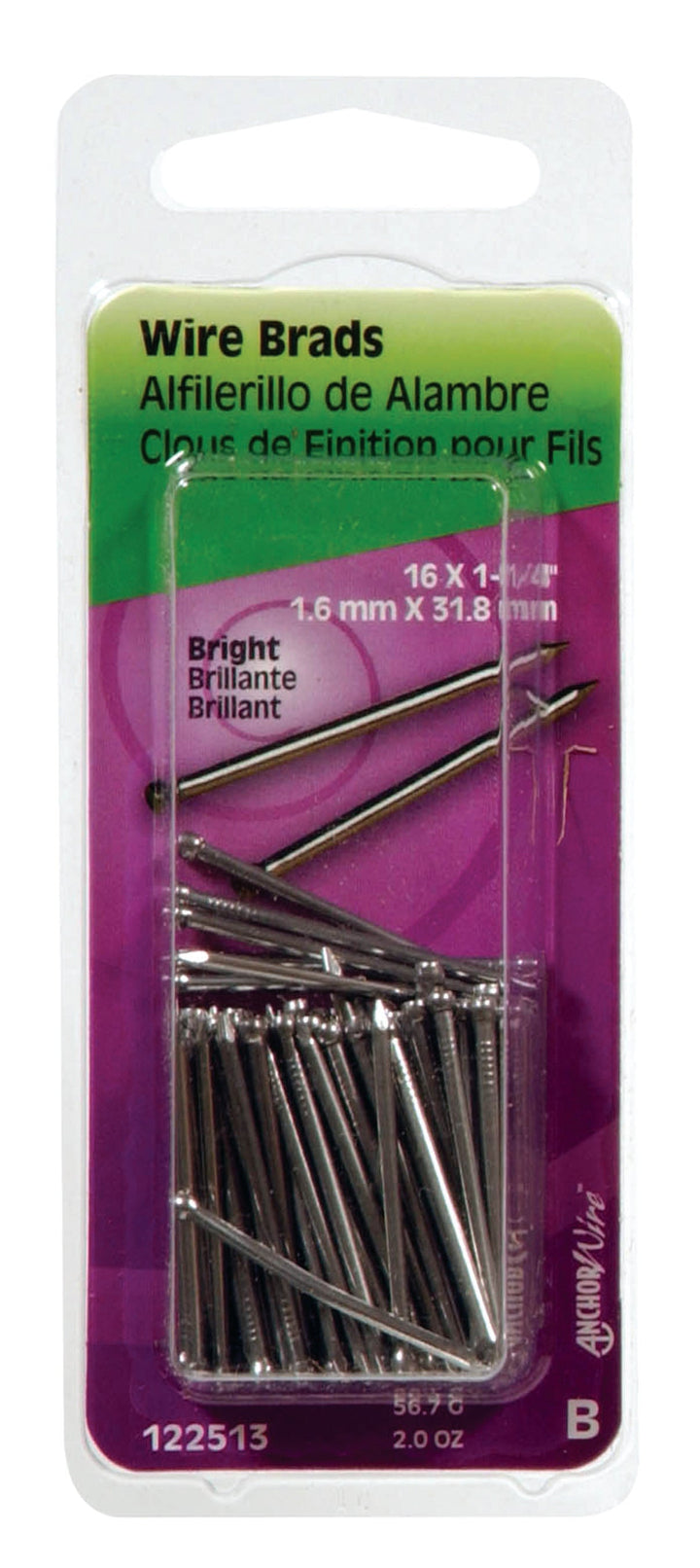 Hillman 16-Gauge x 1-1/4 in Bright Steel Wire Brad Nails, 2 oz Pack