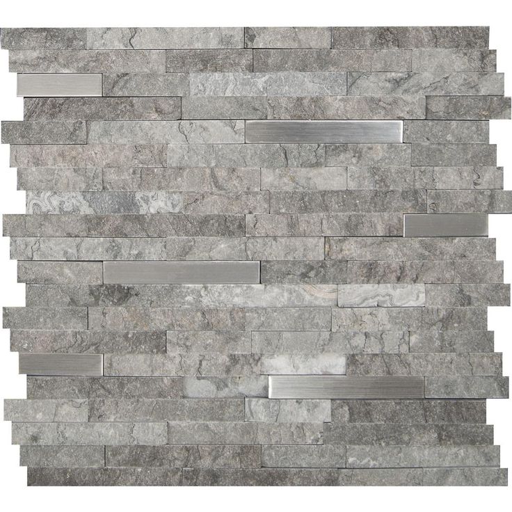 MSI Eclipse Interlocking 12 in. x 12 in. x 8 mm Matte Metal Stone Mesh-Mounted Mosaic Wall Tile (10 sq. ft. / case)