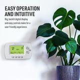 Wi-Fi 7-Day Programmable Smart Thermostat with Digital Backlit Display - Super Arbor