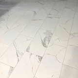 Statuario 12-in x 24-in Polished Porcelain Marble Look Floor and Wall Tile (1.93-sq. ft/ Piece)