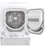 GE Electric Stacked Laundry Center with 2.3-cu ft Washer and 4.4-cu ft Dryer, White, 23.75-in W