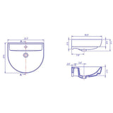 Nameeks Bella Wall Mounted Bathroom Sink in White